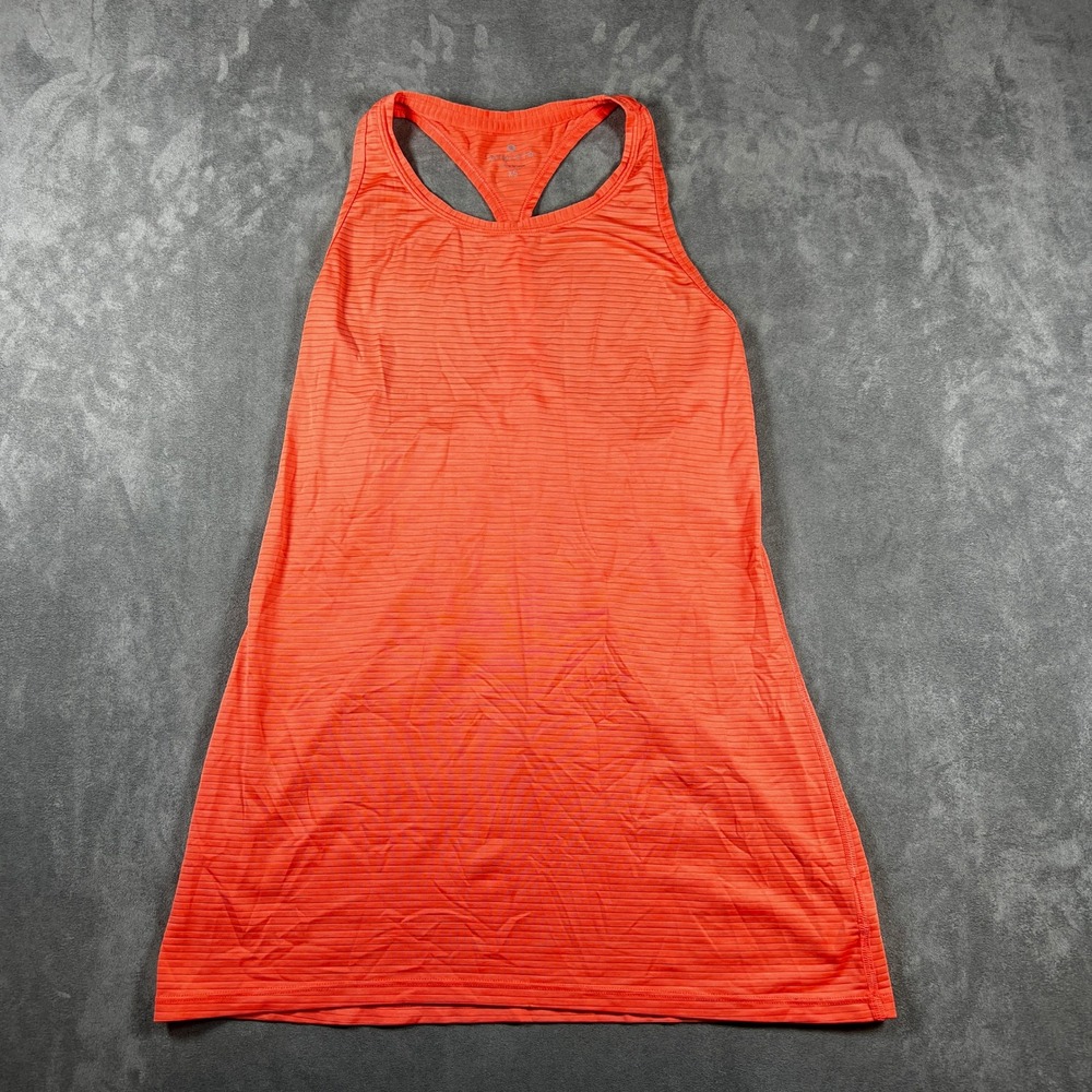 Athleta Womens Coral Striped Racerback Performance Tank Top Size XS